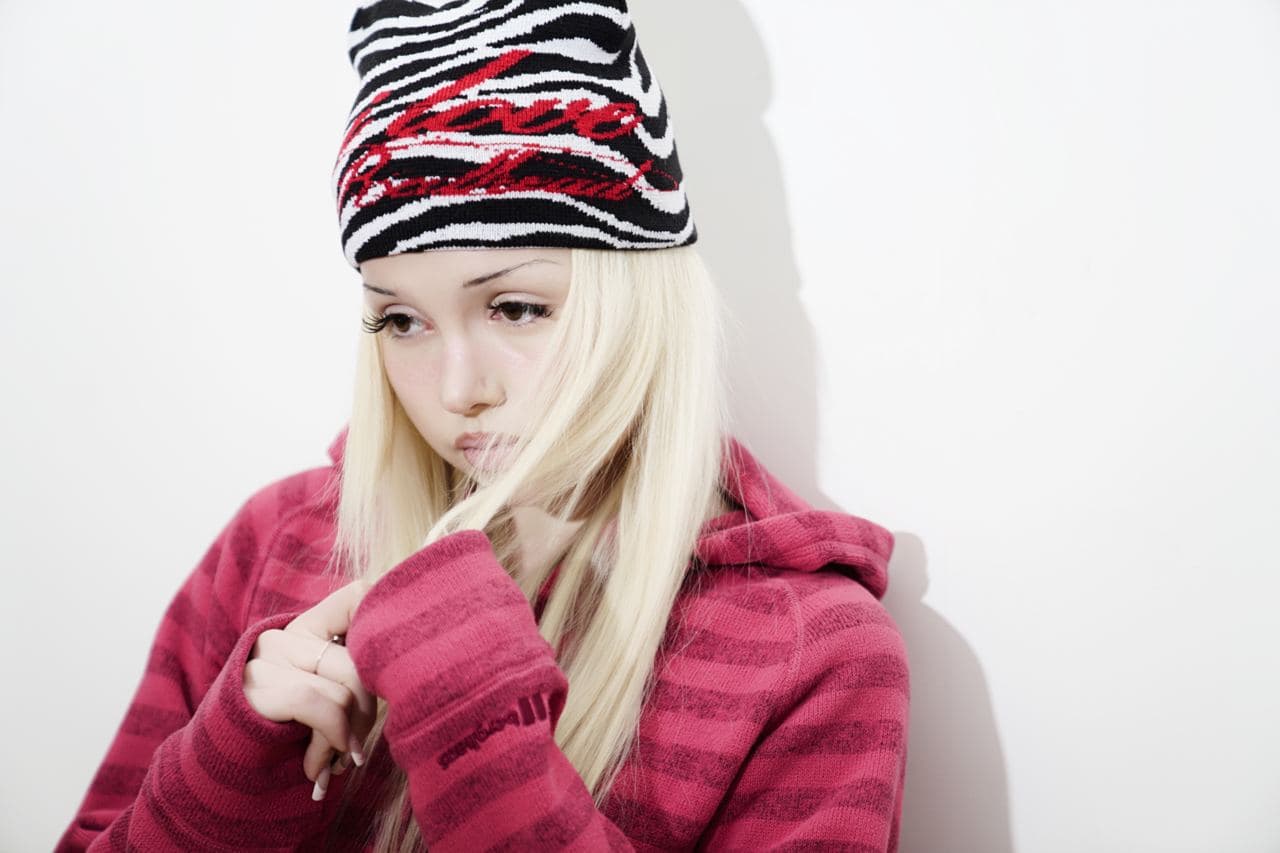 HAT “I<3REDHEAD” ZEBRA