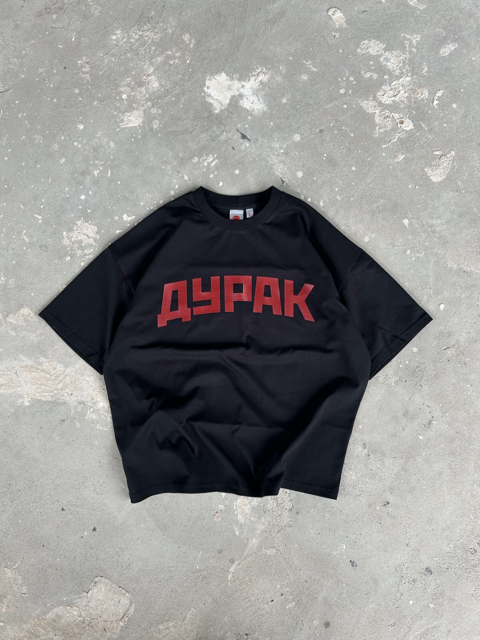 T-SHIRT "ДУРАК" BLACK