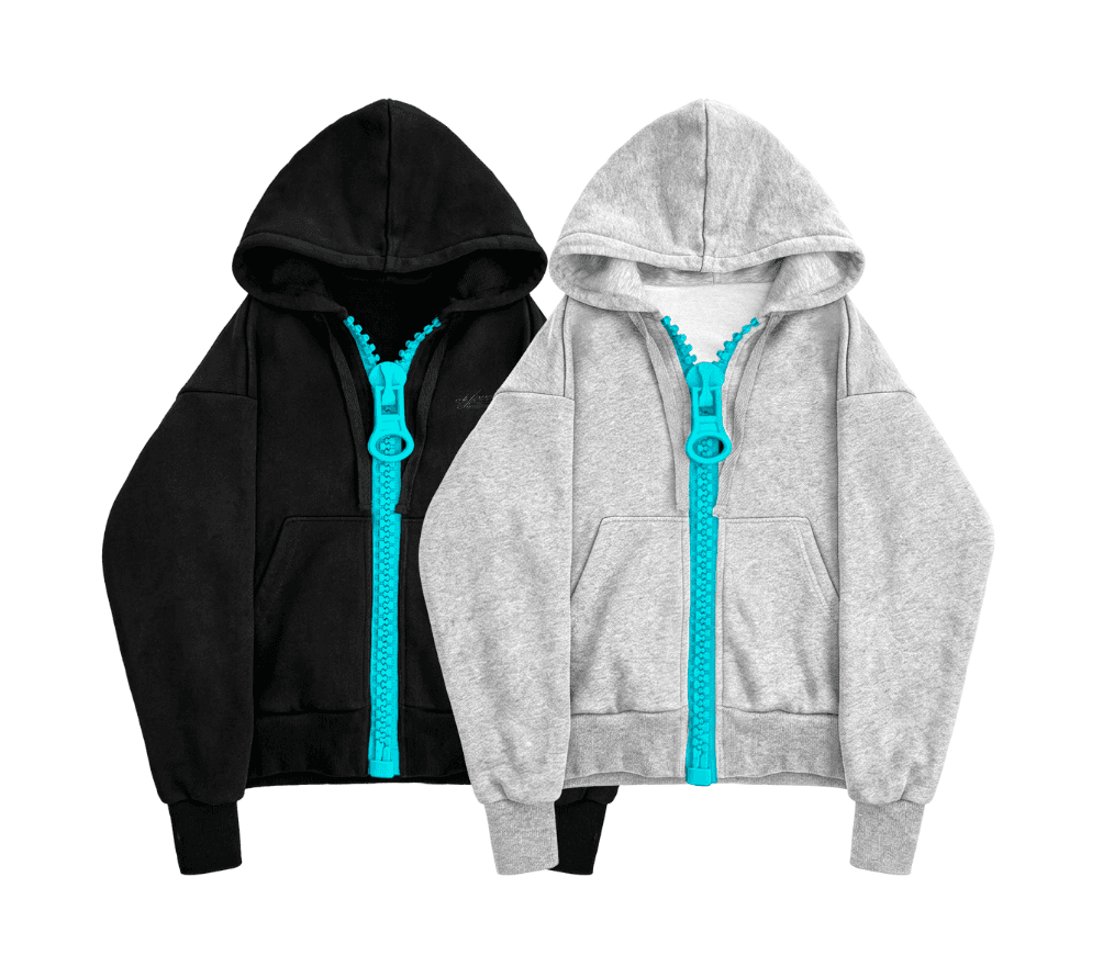 BIG ZIPHOODIE “BLACK”