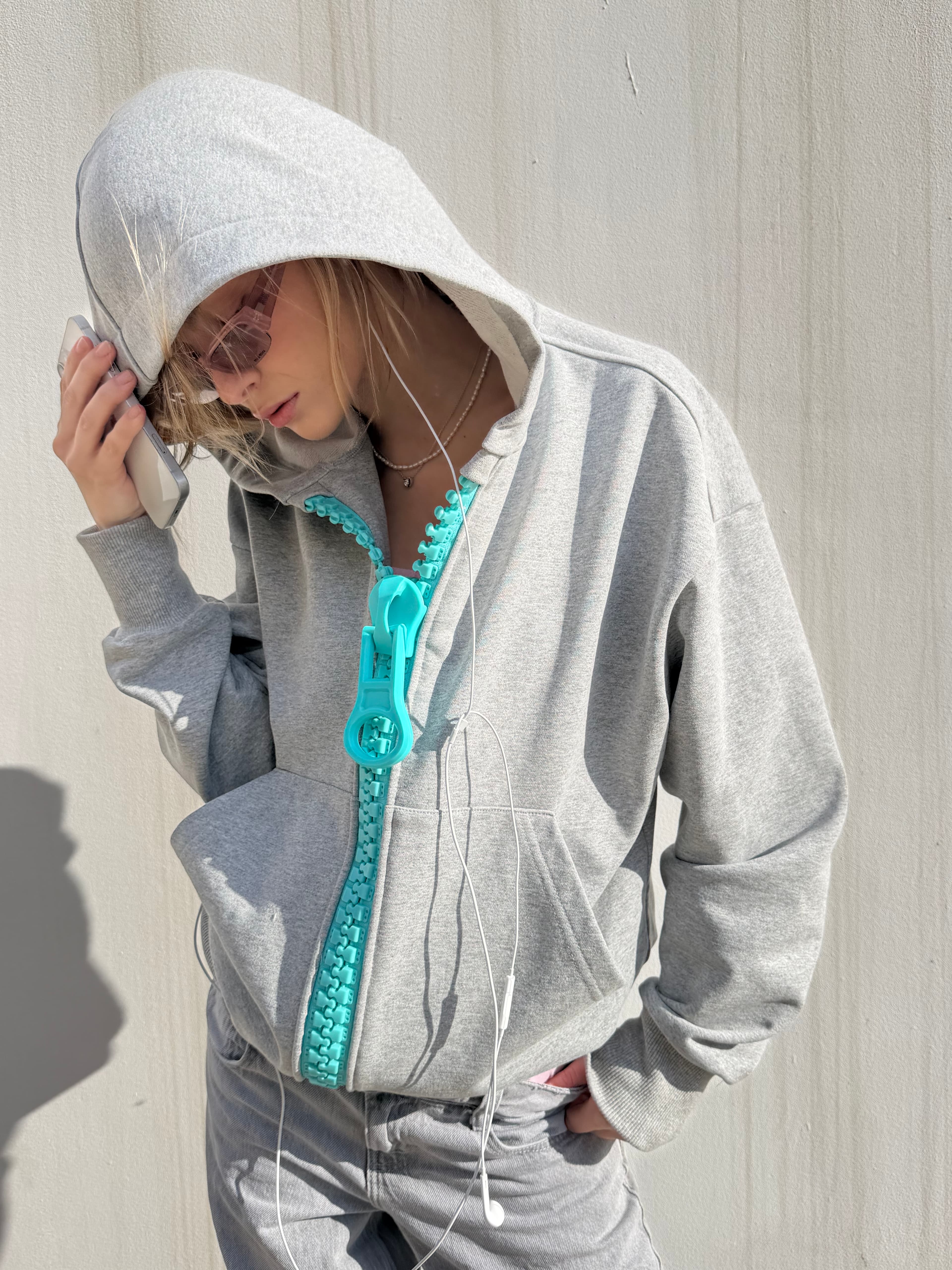 BIG ZIPHOODIE “GREY”